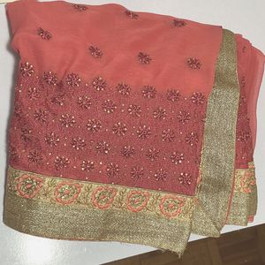 festive wear heavy saree