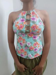 Floral Halter Top