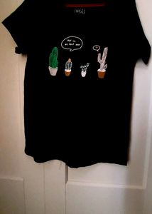 DNMX BLACK WOMEN CREWNECK T-SHIRT