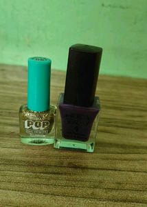 Nail Polish Duo Purple And Yellow