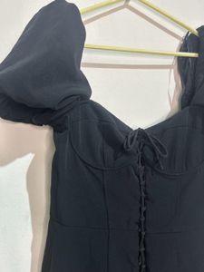 Chic Black Off-Shoulder Mini Dress