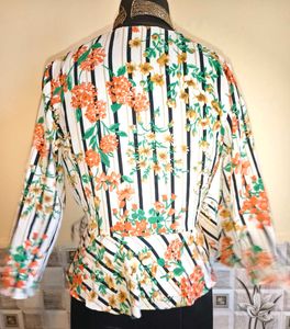 Zara Floral Top ( Yellow paint stains)