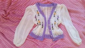 Floral Crochet Cardigan