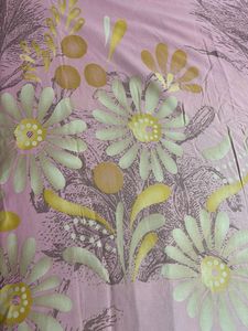 Single Floral Print Bedsheet without pillow covers