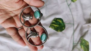 Vintage Parrot Hoop German Silver Earrings