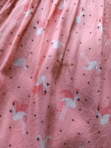 Pink Flamingo Dress For 7-8y
