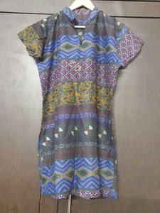 Vintage Print Mini Kurta