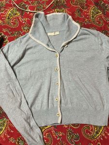 Blue Cardigan Sweater