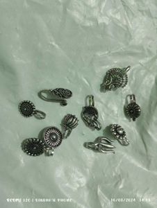 Combo Of 2 Oxidized Silver Nose Pins