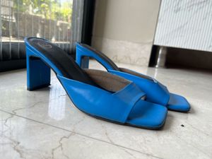 Twenty Dresses Nykaa - Blue Heeled Mules