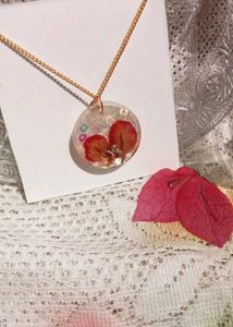 Pressed Flower Resin Necklace