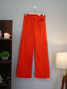 Orange Wide Leg Pants