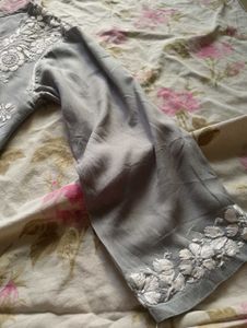 Grey Chikankari Short Kurti ❤️🎀