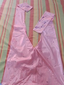 Beautiful Peach Colour Kurti And Bottom