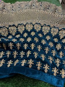 New Bridal Teal blue lehenga Unstitched