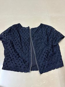 Black Eyelet Top