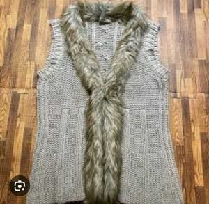 H&amp;M Faux Fur Trim Vest