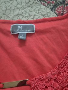 Pink V-Neck Top Macy london