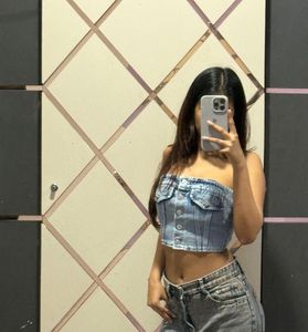 Denim Tube Top