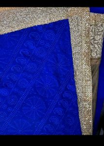 Royal Blue Saaree