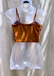 27137. Cute Brown Crop Top