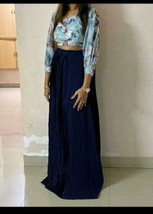 Floral Crop Top & Skirt Set