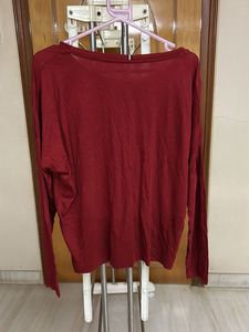 Red Long Sleeve Top