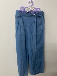 DNMXDenim Mid-Rise Culottes with Belt