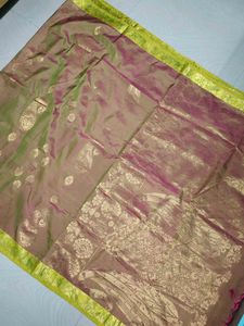 Green & Pink Pure Kanchi Pattu Saree 💚💝