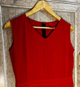 🍷👠(SALE) Stylish Red Sleeveless Dress