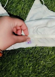 White Cotton Bra - New with Tag