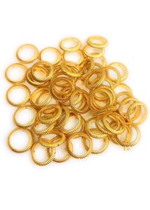 20 Pcs. of Golden Shiny Plastic Rings with hole