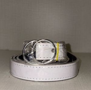 White Faux Leather Belt