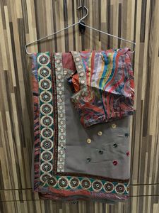 Embroidered saree