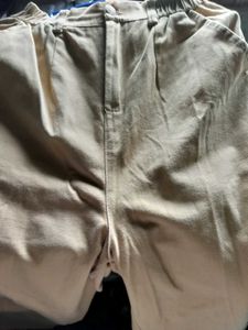 Khaki Cropped Trousers