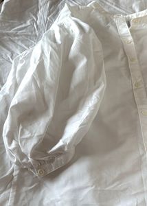 White Bishop Sleeve Blouse