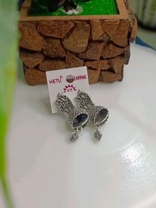 Radha Krishna Oxidised Earrings