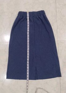 Blue Midi Skirt Waist Fits Till 32