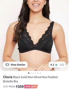 CLOVIA women Black Bralette