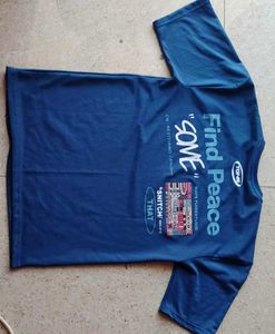 Blue Graphic Print T-shirt