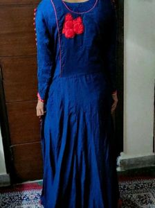Elegant Navy &amp; Red Kurti