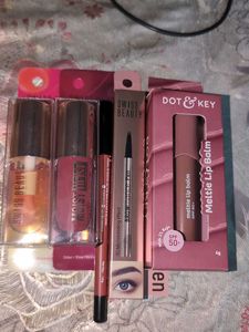 Swiss Beauty Lip Oils And Eye Brow Balm Combo Set