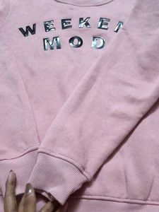 Pink Graphic Print Sweatshirt