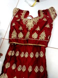 Dark Red Lehenga