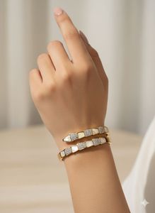 ANTI-TARNISH Gold-Tone Serpent Bangle