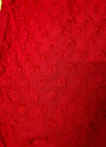 Red Embroidery Kurta