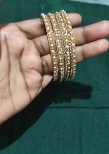 Pearl Gold Coated Bangles Totally New