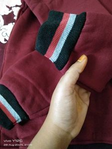 NY Yankees Maroon Hoodie
