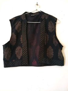 Pathani Style Black Kurta With Jacket