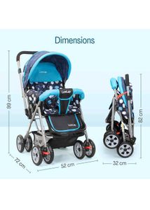 LuvLap Baby Stroller/Pram,5 point safety,360°wheel